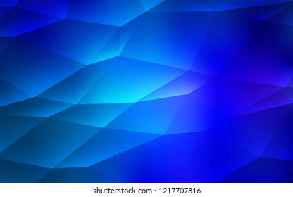 Light BLUE vector cover in polygonal style. Glitter abstract illustration with triangular shapes. The template can be used as a background.