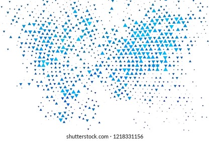 Light BLUE vector cover in polygonal style. Glitter abstract illustration with triangular shapes. Pattern can be used for websites.