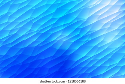 Light BLUE vector cover in polygonal style. Illustration with set of colorful triangles. Modern template for your landing page.