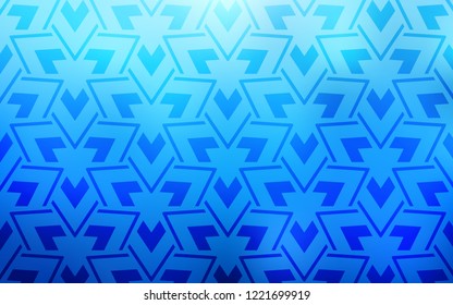 Light BLUE vector cover with polygonal style. Triangles on abstract background with colorful gradient. Pattern for commercials.