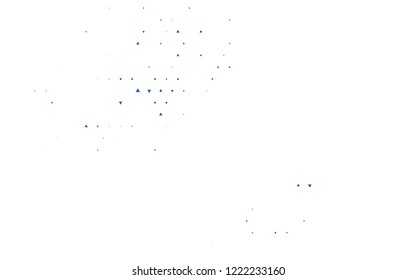Light BLUE vector cover in polygonal style. Glitter abstract illustration with triangular shapes. Best design for your ad, poster, banner.