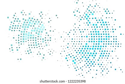 Light BLUE vector cover in polygonal style. Illustration with set of colorful rectangles. Pattern for commercials.