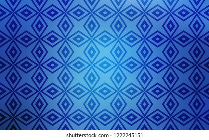 Light BLUE vector cover in polygonal style. Abstract gradient illustration with rectangles. Pattern for busines ad, booklets, leaflets