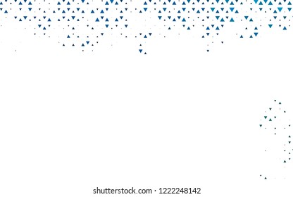 Light BLUE vector cover in polygonal style. Beautiful illustration with triangles in nature style. Template for wallpapers.