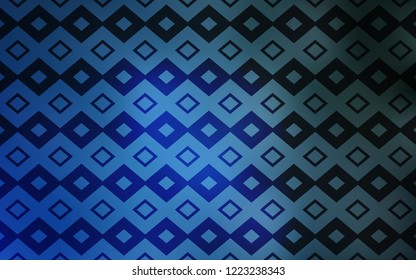Light BLUE vector cover in polygonal style. Decorative design in abstract style with rectangles. Best design for your ad, poster, banner.