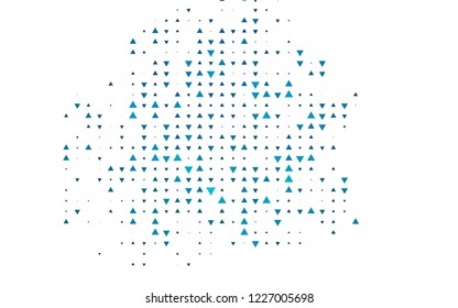 Light BLUE vector cover in polygonal style. Abstract gradient illustration with triangles. Modern template for your landing page.