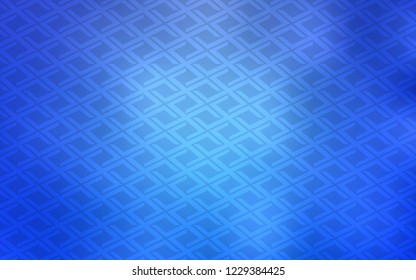 Light BLUE vector cover in polygonal style. Decorative design in abstract style with rectangles. Pattern can be used for websites.