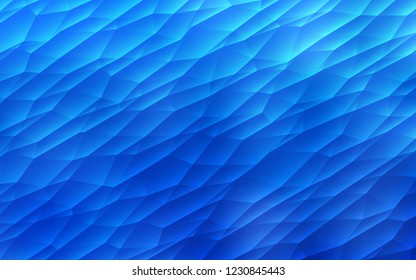 Light BLUE vector cover in polygonal style. Triangles on abstract background with colorful gradient. Pattern for commercials.