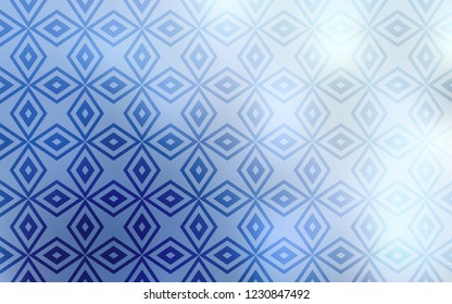 Light BLUE vector cover in polygonal style. Modern abstract illustration with colorful rectangles. Pattern for commercials.
