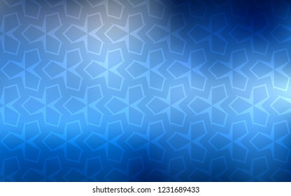 Light BLUE vector cover in polygonal style. Illustration with set of colorful rectangles. Best design for your ad, poster, banner.