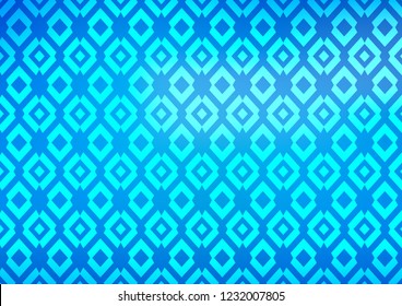 Light BLUE vector cover in polygonal style. Decorative design in abstract style with rectangles. Pattern for busines ad, booklets, leaflets