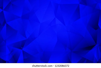 Light BLUE vector cover in polygonal style. Glitter abstract illustration with triangular shapes. Pattern can be used for websites.