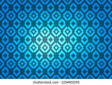 Light BLUE vector cover in polygonal style. Decorative design in abstract style with rectangles. Pattern for busines ad, booklets, leaflets