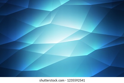 Light BLUE vector cover in polygonal style. Triangles on abstract background with colorful gradient. Smart design for your business advert.