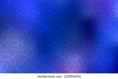 Light BLUE vector cover in polygonal style. Decorative design in abstract style with rectangles. Best design for your ad, poster, banner.