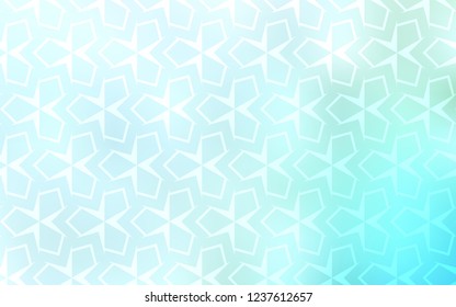 Light BLUE vector cover in polygonal style. Rectangles on abstract background with colorful gradient. Best design for your ad, poster, banner.