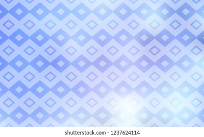 Light BLUE vector cover in polygonal style. Decorative design in abstract style with rectangles. Smart design for your business advert.
