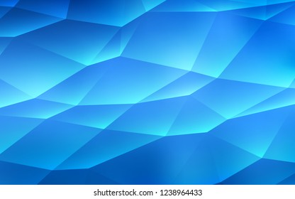 Light BLUE vector cover in polygonal style. Modern abstract illustration with colorful triangles. The template can be used as a background.
