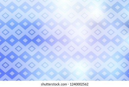 Light BLUE vector cover in polygonal style. Decorative design in abstract style with rectangles. Pattern for commercials.