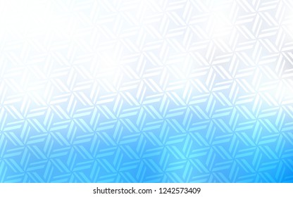 Light BLUE vector cover with polygonal style. Decorative design in abstract style with triangles. Pattern for busines ad, booklets, leaflets