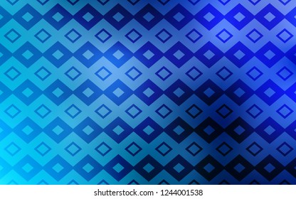 Light BLUE vector cover in polygonal style. Glitter abstract illustration with rectangular shapes. Best design for your ad, poster, banner.