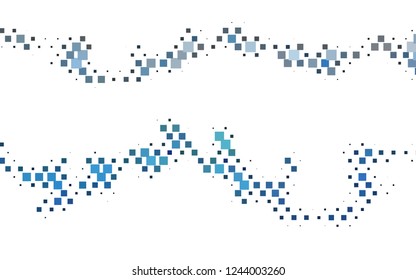 Light BLUE vector cover in polygonal style. Rectangles on abstract background with colorful gradient. Smart design for your business advert.
