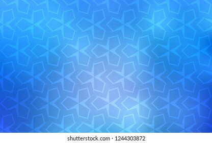 Light BLUE vector cover in polygonal style. Rectangles on abstract background with colorful gradient. The template can be used as a background.