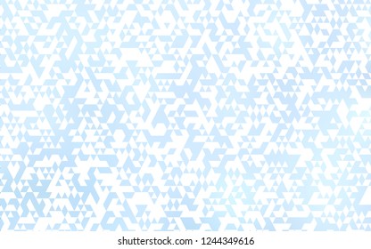 Light BLUE vector cover in polygonal style. Beautiful illustration with triangles in nature style. Best design for your ad, poster, banner.