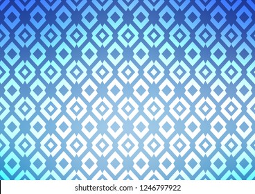 Light BLUE vector cover in polygonal style. Decorative design in abstract style with rectangles. Pattern for commercials.
