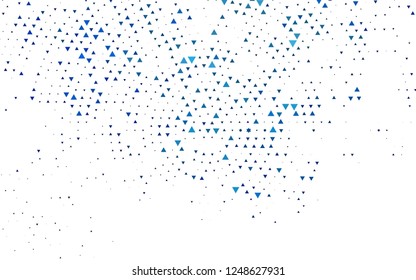 Light BLUE vector cover in polygonal style. Glitter abstract illustration with triangular shapes. Best design for your ad, poster, banner.