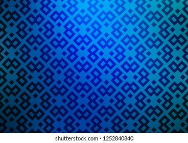 Light BLUE vector cover in polygonal style. Beautiful illustration with rectangles and squares. The template can be used as a background.