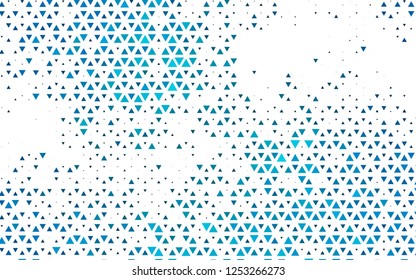 Light BLUE vector cover in polygonal style. Illustration with set of colorful triangles. Template for wallpapers.