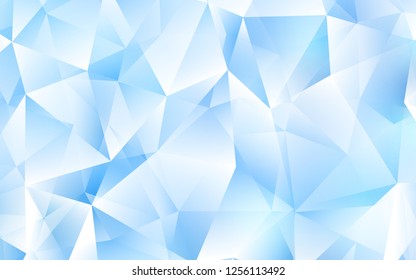 Light BLUE vector cover in polygonal style. Decorative design in abstract style with triangles. Smart design for your business advert.