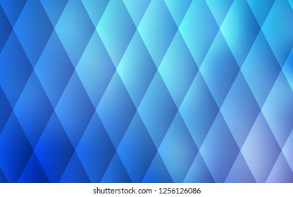 Light BLUE vector cover in polygonal style. Glitter abstract illustration with rectangular shapes. Pattern for commercials.
