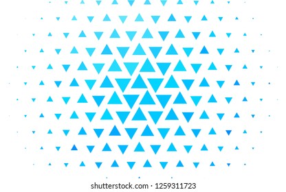Light BLUE vector cover in polygonal style. Glitter abstract illustration with triangular shapes. Smart design for your business advert.