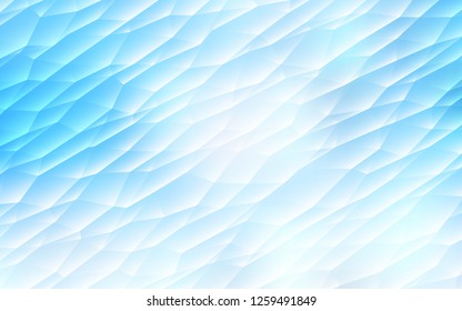 Light BLUE vector cover in polygonal style. Glitter abstract illustration with triangular shapes. Pattern for busines ad, booklets, leaflets