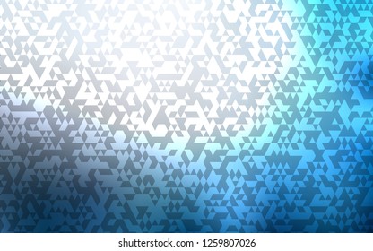 Light BLUE vector cover in polygonal style. Decorative design in abstract style with triangles. Pattern for busines ad, booklets, leaflets