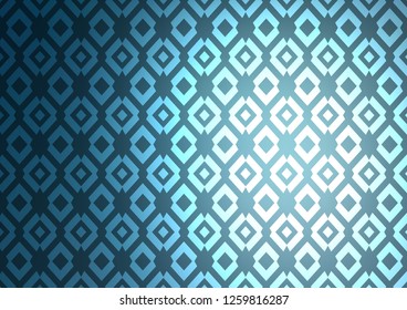 Light BLUE vector cover in polygonal style. Decorative design in abstract style with rectangles. Best design for your ad, poster, banner.