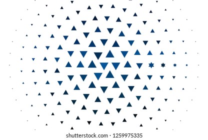 Light BLUE vector cover in polygonal style. Abstract gradient illustration with triangles. Best design for your ad, poster, banner.