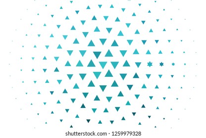 Light BLUE vector cover in polygonal style. Glitter abstract illustration with triangular shapes. Smart design for your business advert.
