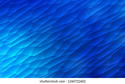 Light BLUE vector cover in polygonal style. Beautiful illustration with triangles in nature style. Pattern for commercials.