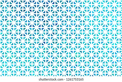 Light BLUE vector cover in polygonal style. Beautiful illustration with triangles in nature style. Template for wallpapers.