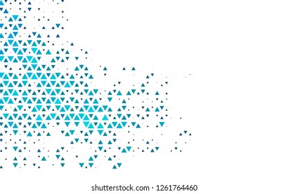 Light BLUE vector cover in polygonal style. Beautiful illustration with triangles in nature style. Pattern can be used for websites.