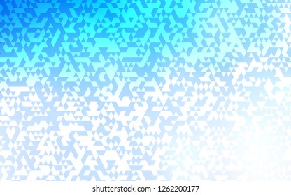 Light BLUE vector cover in polygonal style. Decorative design in abstract style with triangles. Pattern for commercials.