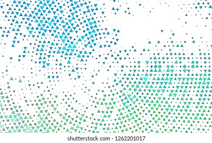 Light BLUE vector cover in polygonal style. Glitter abstract illustration with triangular shapes. Modern template for your landing page.