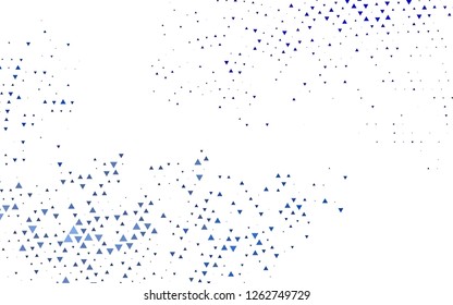 Light BLUE vector cover in polygonal style. Glitter abstract illustration with triangular shapes. Template for wallpapers.