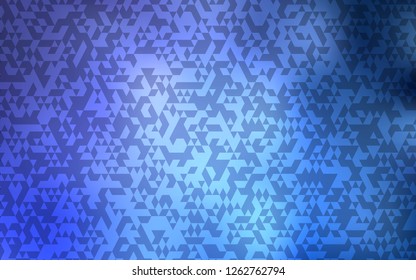 Light BLUE vector cover in polygonal style. Beautiful illustration with triangles in nature style. Pattern for commercials.