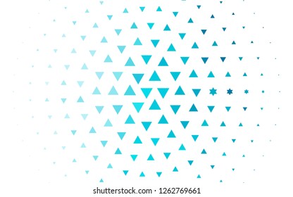 Light BLUE vector cover in polygonal style. Triangles on abstract background with colorful gradient. Best design for your ad, poster, banner.