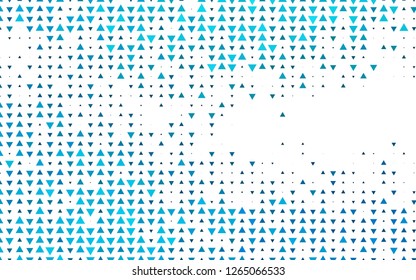 Light BLUE vector cover in polygonal style. Beautiful illustration with triangles in nature style. Pattern for commercials.