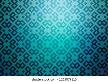 Light BLUE vector cover in polygonal style. Decorative design in abstract style with rectangles. Pattern for commercials.